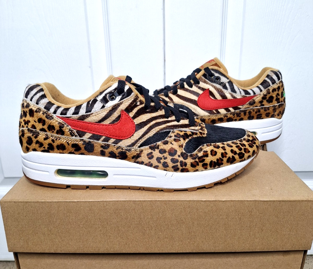 Nike Air Max 1 Atmos DLX Animal Print Multicolor AQ0928-700 size 10.5
